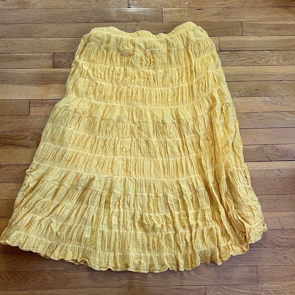 Max Studio Sunny Yellow A-Line Skirt